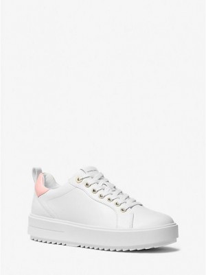 Michael Kors Emmett Leder Sneakers Damen Rosa | 584320-TPE