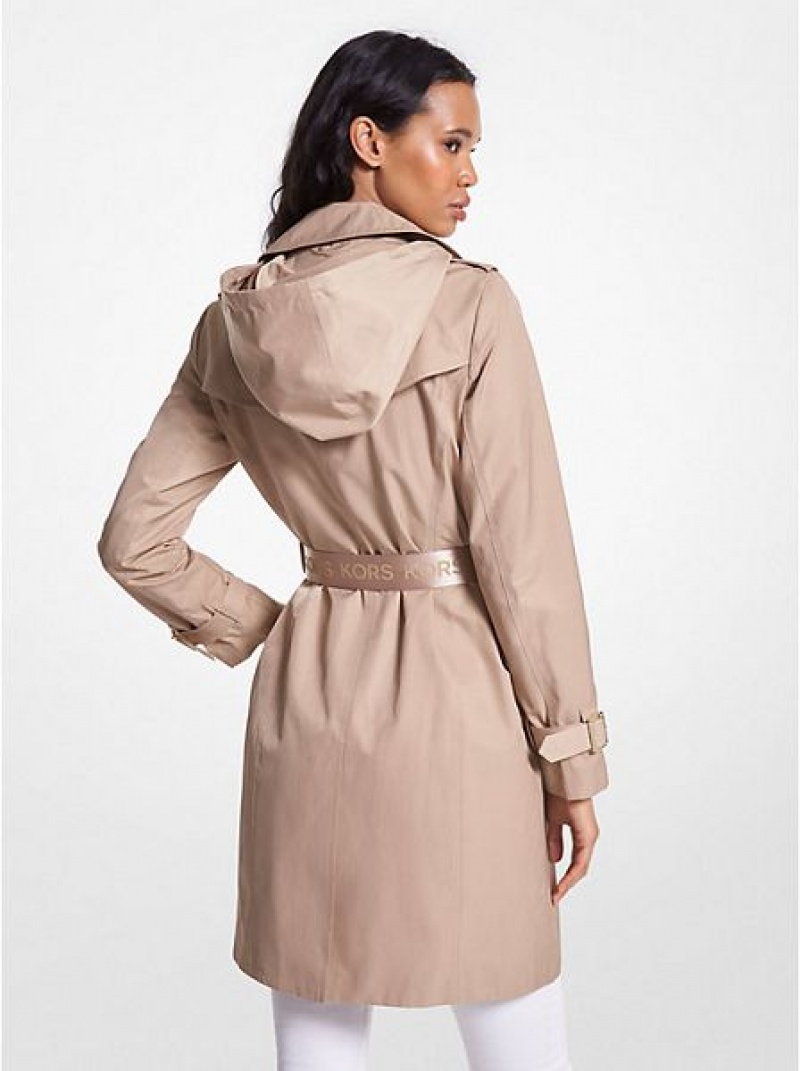 Michael Kors Baumwoll Blend Trench Mäntel Damen Khaki | 935680-JRV