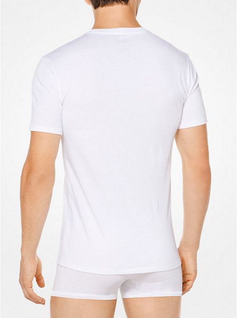 Michael Kors Baumwoll T-shirts Herren Weiß | 365089-NKF