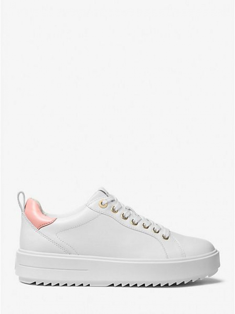 Michael Kors Emmett Leder Sneakers Damen Rosa | 584320-TPE