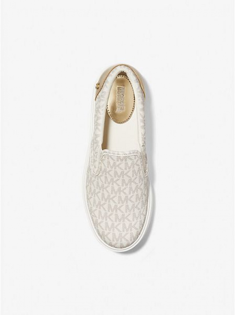 Michael Kors Emmett Logo Slip On Sneakers Damen Hellgelb | 638495-LBQ