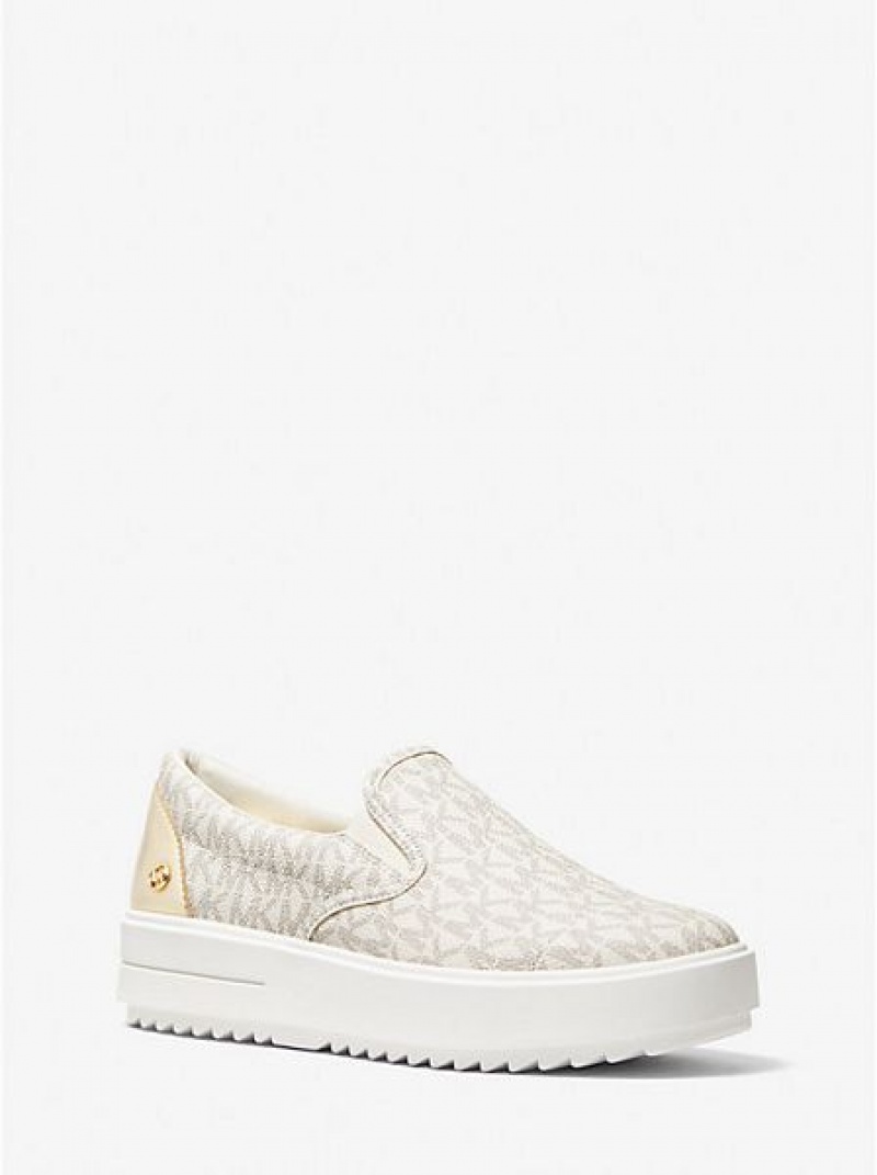 Michael Kors Emmett Logo Slip On Sneakers Damen Hellgelb | 638495-LBQ