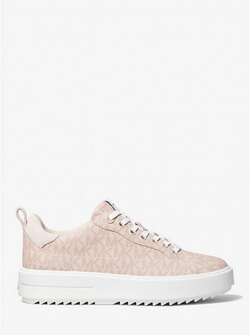 Michael Kors Emmett Logo Sneakers Damen Koralle Weiß | 941765-YWL