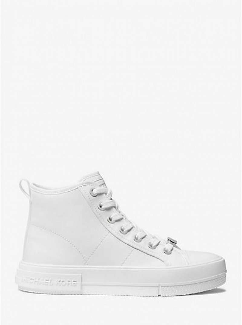 Michael Kors Evy Leder High Top Sneakers Damen Weiß | 940817-CYD