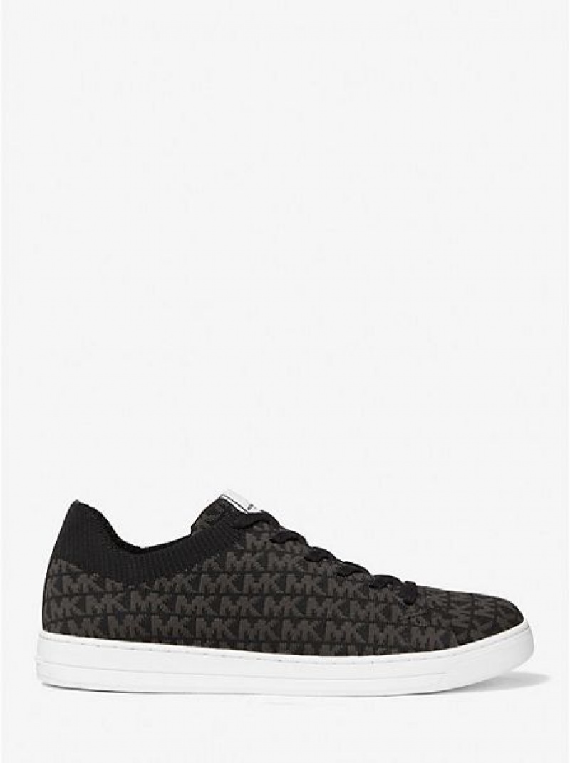 Michael Kors Keating Logo Jacquard Sneakers Herren Schwarz | 731045-UXQ