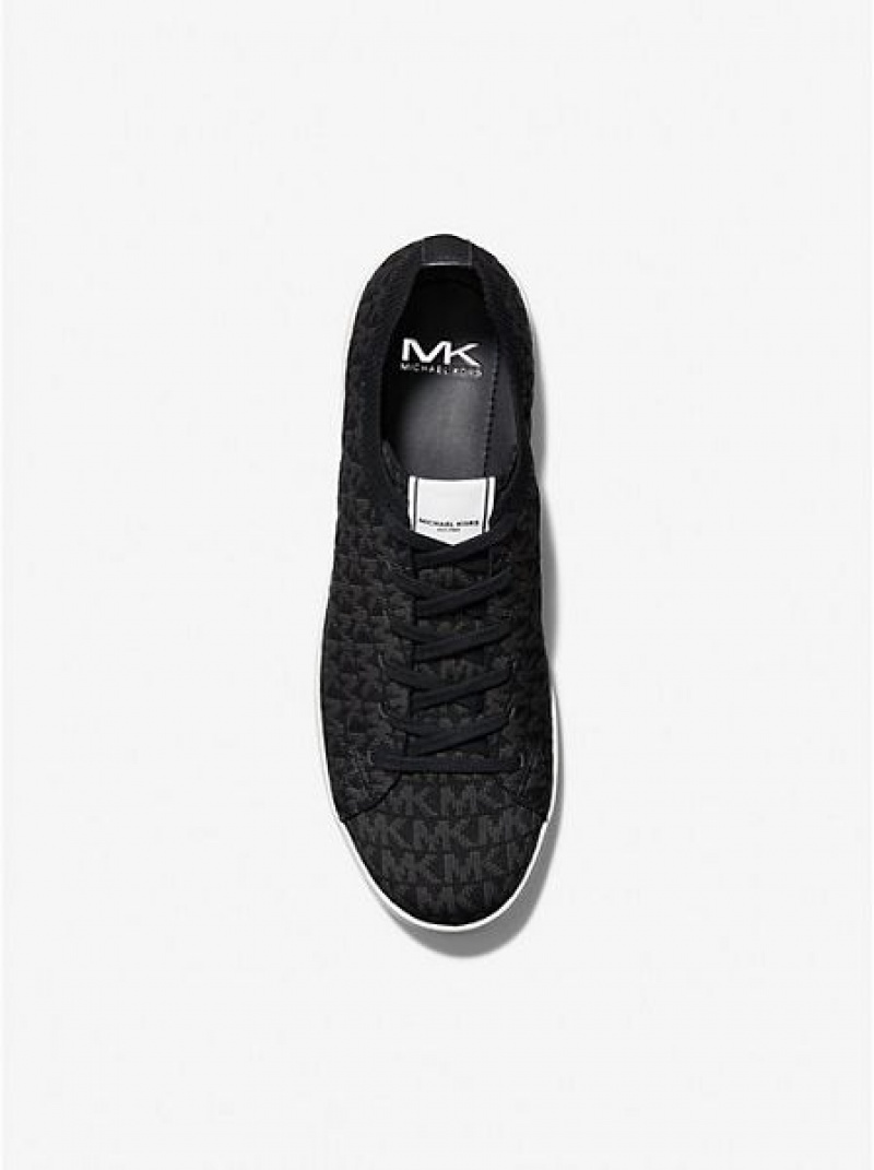 Michael Kors Keating Logo Jacquard Sneakers Herren Schwarz | 731045-UXQ