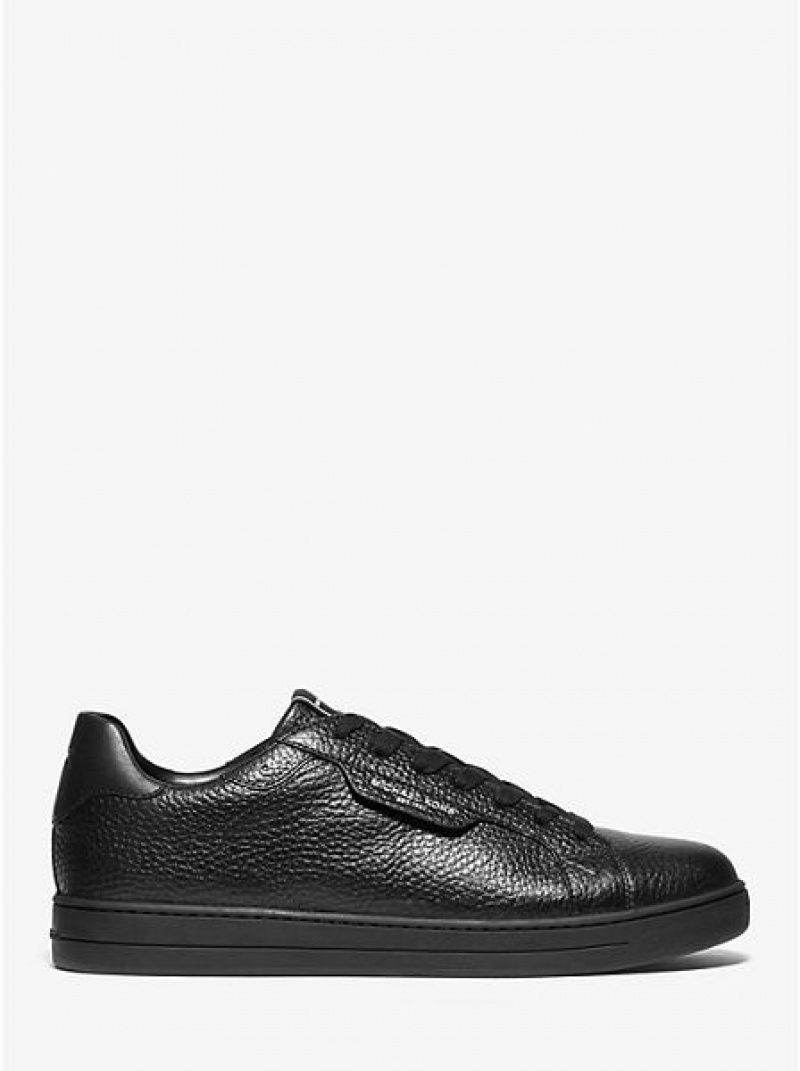 Michael Kors Keating Pebbled Leder Sneakers Herren Schwarz | 952478-BUG