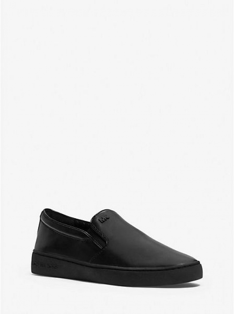 Michael Kors Keaton Leder Slip On Sneakers Damen Schwarz | 045293-RBH