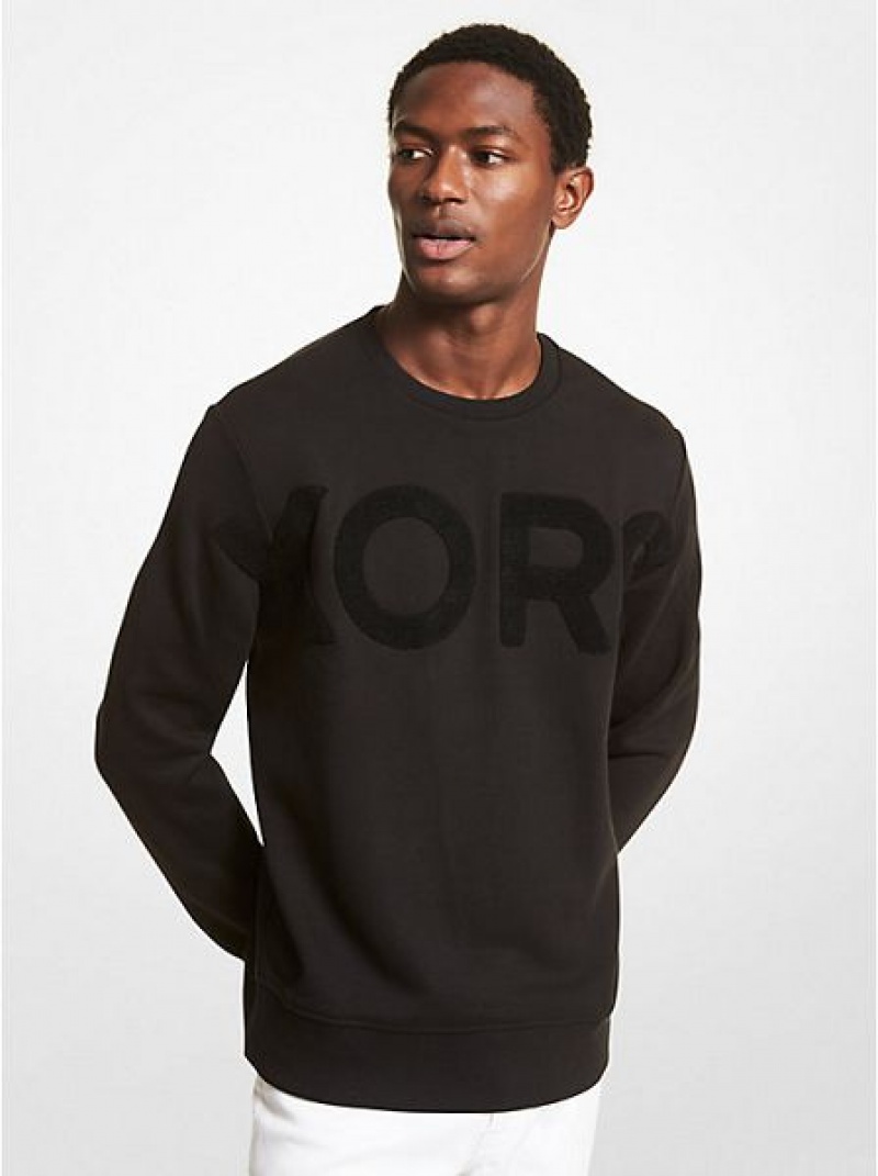 Michael Kors Kors Baumwoll Sweatshirts Herren Schwarz | 852643-WXY