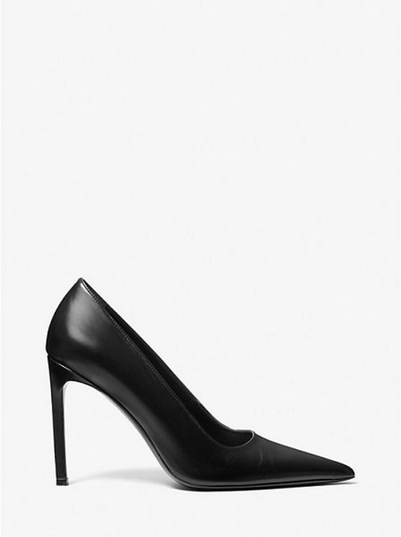 Michael Kors Martine Leder Pumps Damen Schwarz | 103472-OBZ