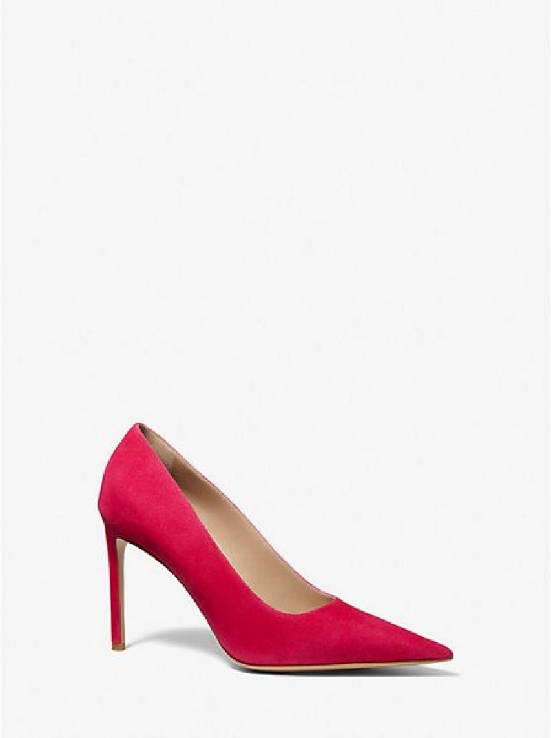 Michael Kors Martine Wildleder Pumps Damen Rot | 908415-AKM