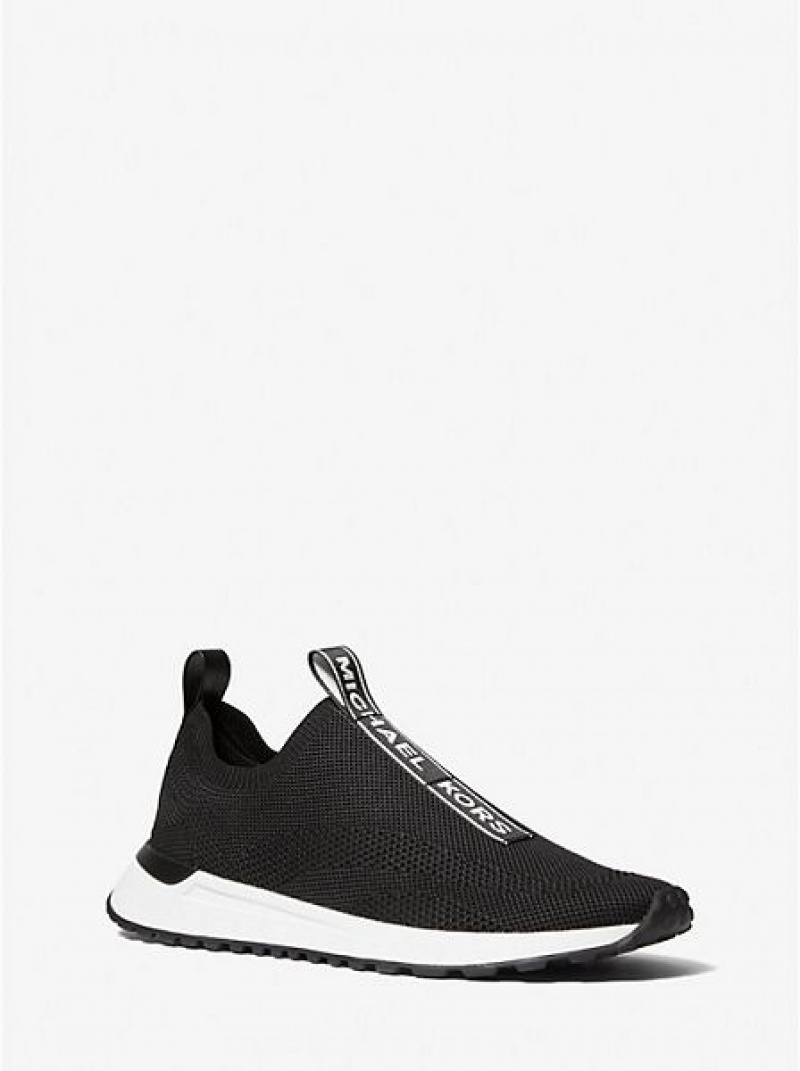 Michael Kors Miles Stretch Knit Sneakers Herren Schwarz | 478195-QSR