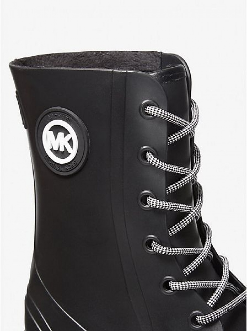 Michael Kors Montaigne Pvc Regenstiefel Damen Schwarz | 275981-IDV