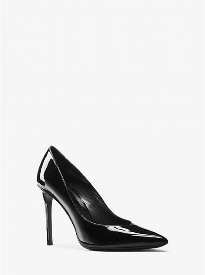 Michael Kors Muse Lack Leder Pumps Damen Schwarz | 417935-LRN